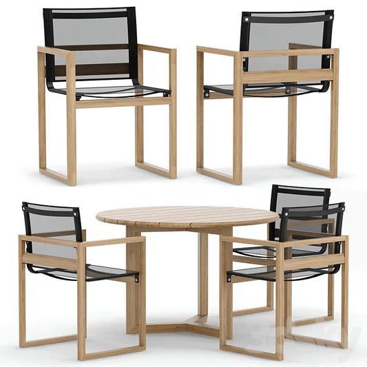 RH Outdoor Paloma round table-chair 3DSMAX Model