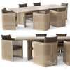 RH TRIESTE TEAK RECTANGULAR DINING TABLE 3DSMAX Model