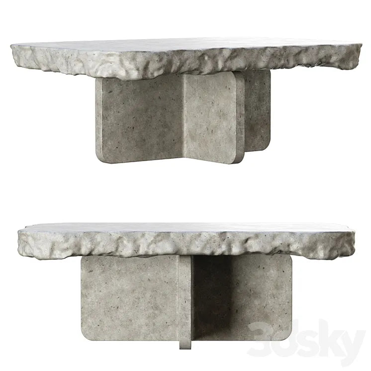 Richard concrete table by Bpoint 3DSMAX Model