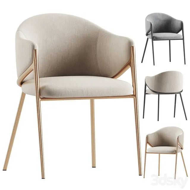 Richmond Gwen Chair Khaki Velvet 3dsMax Model