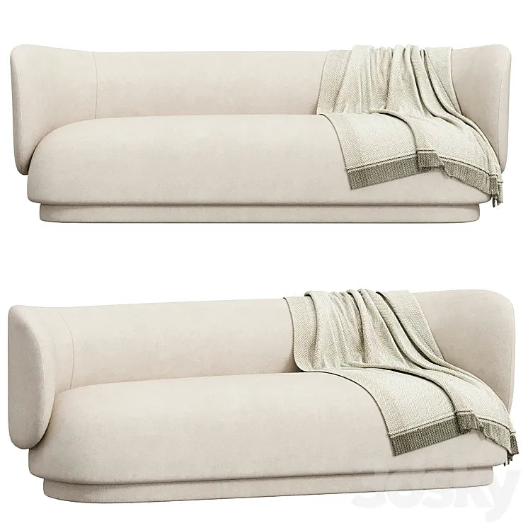 Rico 3 Seater Sofa Brushed 3DSMAX Model