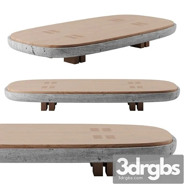 Rift Coffee Table Stone By Andy Kerstens 3D Model Free