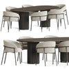 Rimo Chair Campbell Table Dining Set 3DSMAX Model
