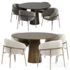 Rimo dinning chair with Pedestal table 3DSMAX Model