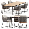 Rivera Little Armchair by Minotti and ICON DINING TABLE 89 by akulaliving 3DSMAX Model