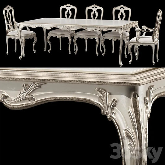 roberto giovannini dining table and chair ART 1341KPP and ART 193 3DSMAX Model