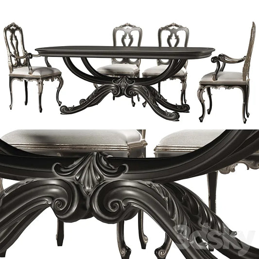 roberto giovannini dining table and chair art1231g and art 193 3DSMAX Model