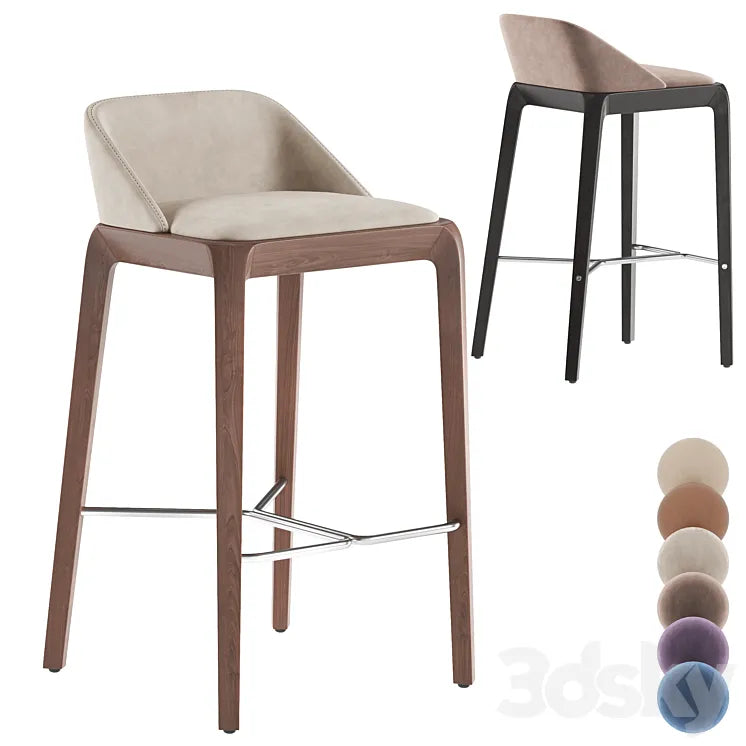 Roche Bobois Brio barstool 3DSMAX Model
