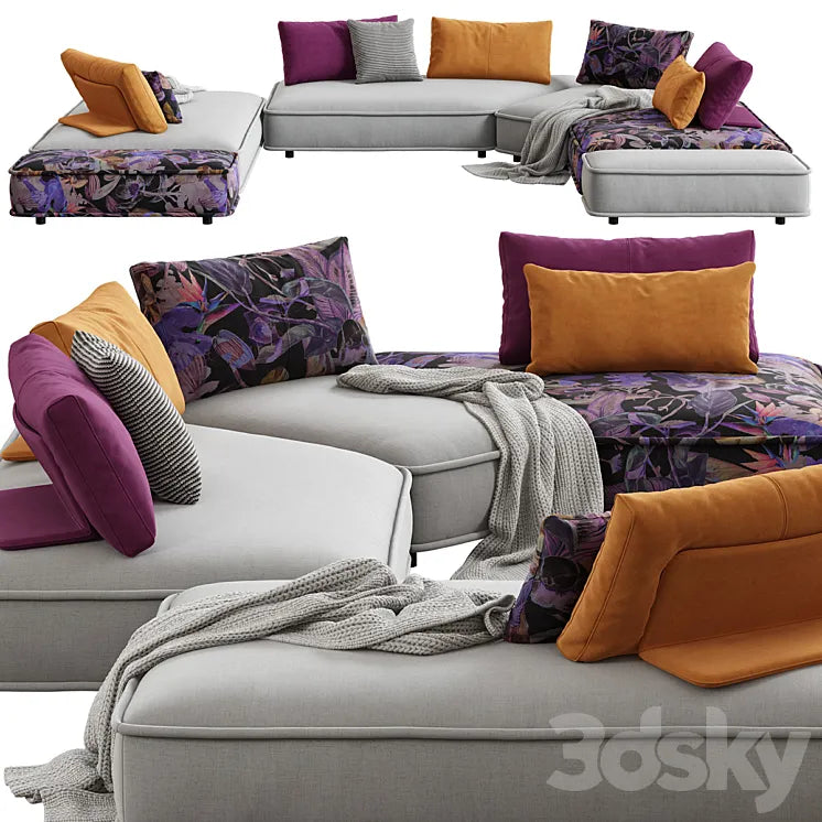 Roche Bobois / Escapade Corner Sofa 3DSMAX Model