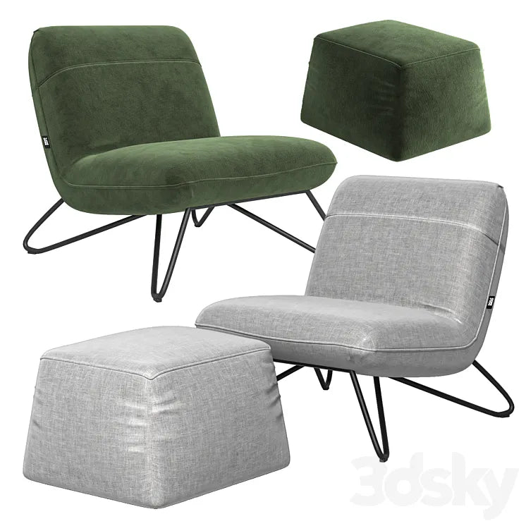 ROLF BENZ 394 Fabric easy chair 3DSMAX Model