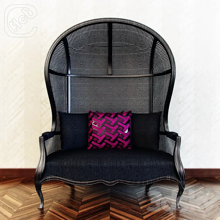 Roman Chair Black 3DSMAX Model