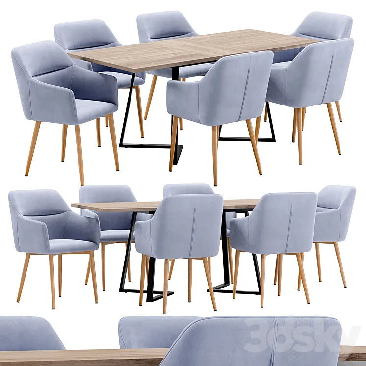 Rome dining chair and Ronaldo table 3DSMAX Model