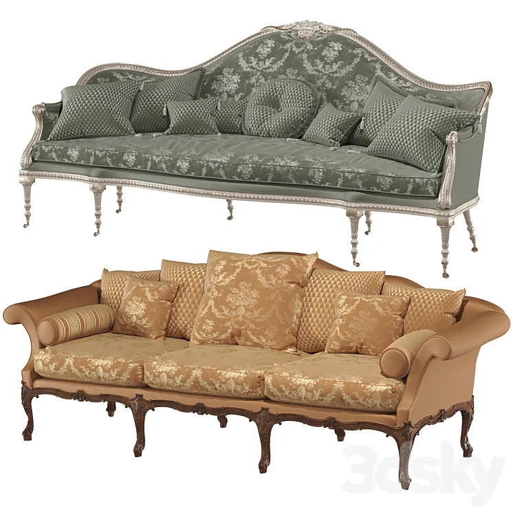 RONALD PHILLIPS Brocket sofa and George sofa 3DSMAX Model