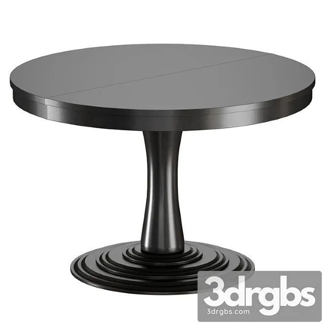 Round Dining Table Aniston Black 45 Round Ehtension Dining Table Tsrate Andes Barrel 3D Model Free