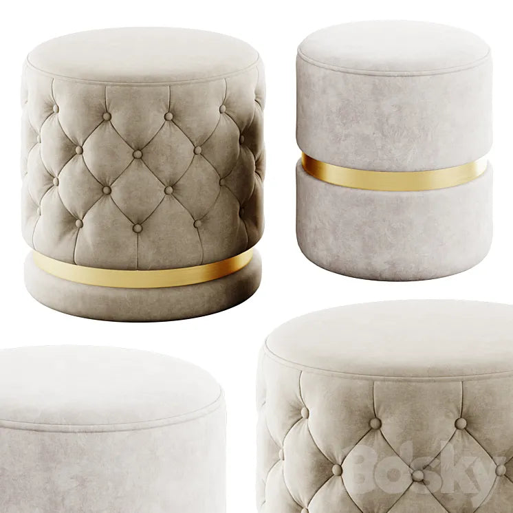Round ottomans by !nspire 3DSMAX Model