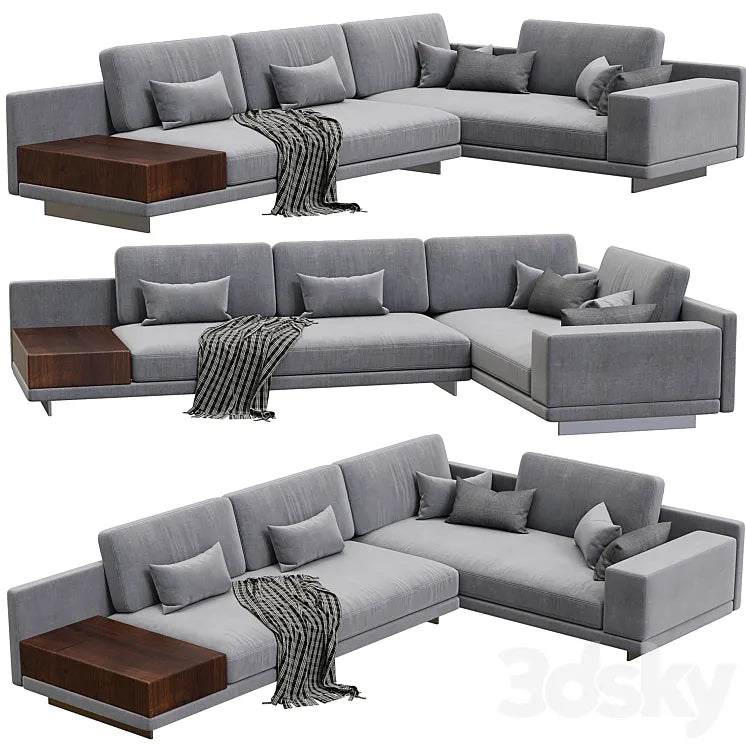 Rove Concepts Dresden Modern Classic Alesund Ivory Upholstered Left Arm Sofa 3DSMAX Model