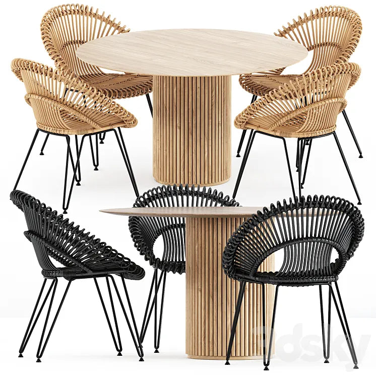 Roxy armchair by janusetcie and Palais Royal table by Asplund 3DSMAX Model