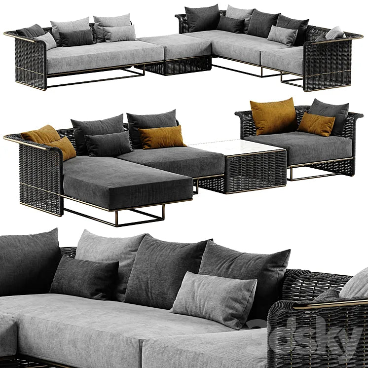 Rugiano Marina sectional sofa 3DSMAX Model