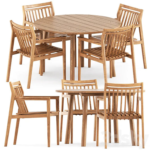 Sammen M1 by FDB Mobler and Taro Table by Fredericia 3DSMAX Model