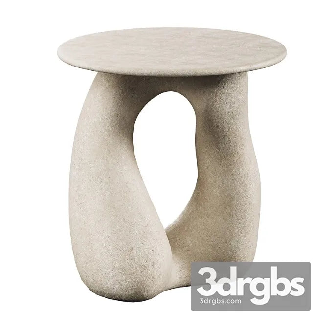 Sandstone gabrielle side table handsculped by hermine bourdin 2 3D Model Free