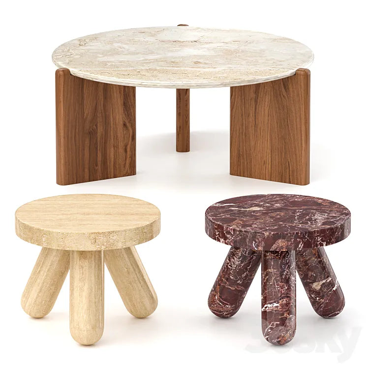 Santoro and Jaxx - Coffee and Side Tables 3DSMAX Model