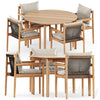 Saranac dining chair with arms by Gloster and Leaf table 443 by TON 3DSMAX Model