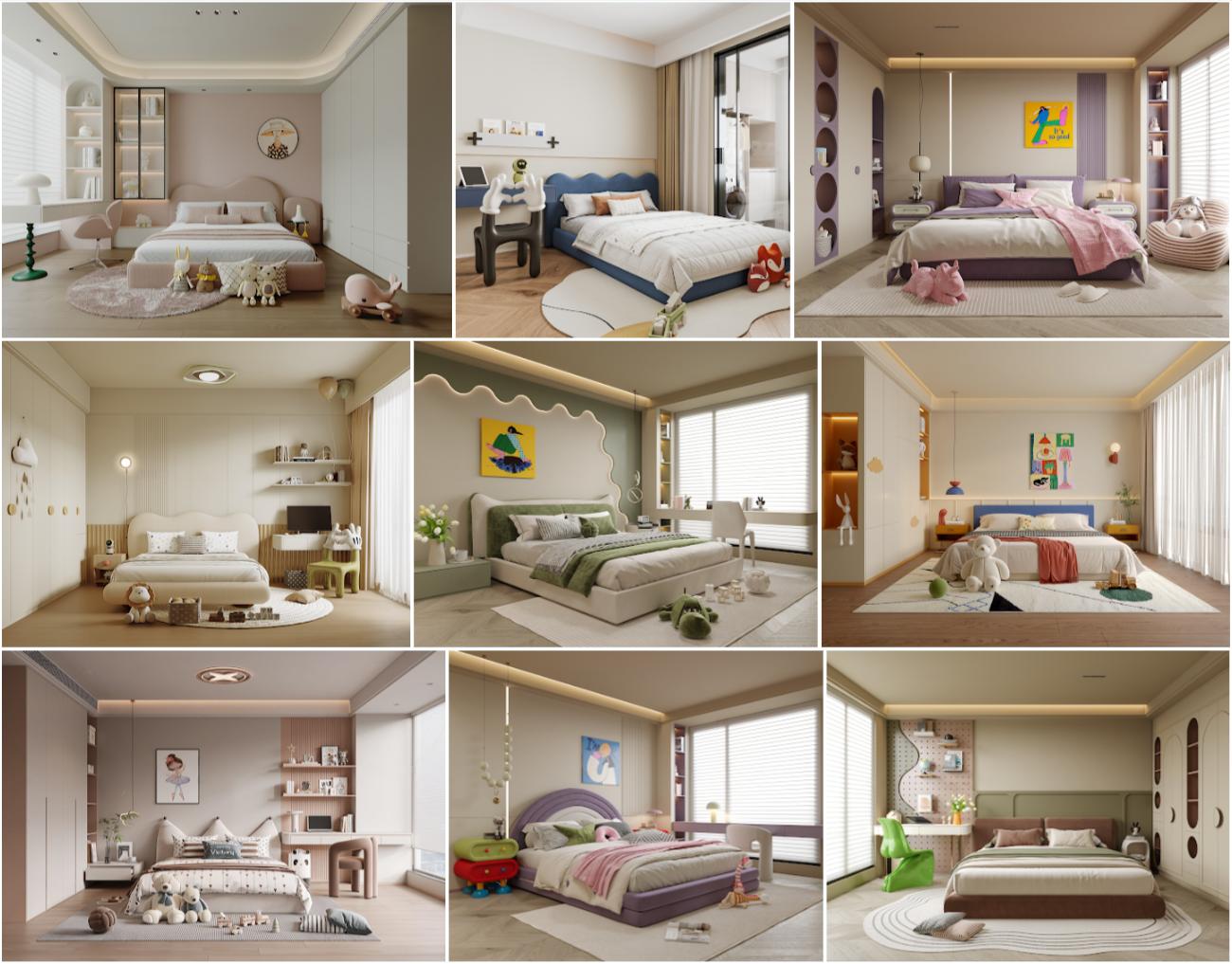 Sketchup-BED KID 2025 (50 files- 12 Gb ) vol 1