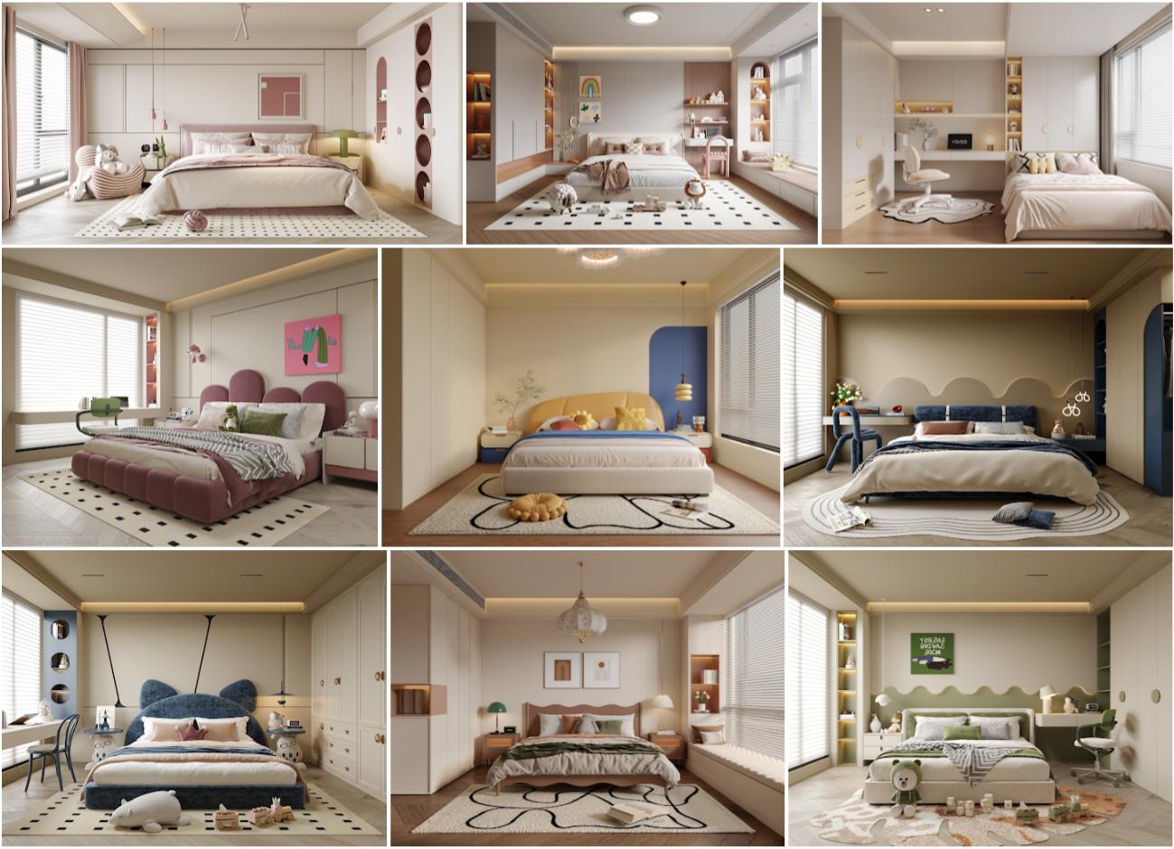 Sketchup-BED KID 2025 (50 files- 12 Gb ) vol 1