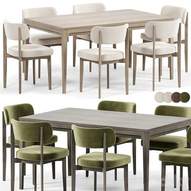 Seam Chair Unit Dining Table by Dantone Home 3dsMax Model