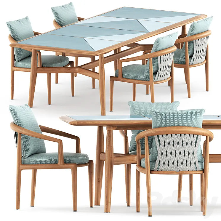 Secret garden chair and Table by Poltrona Frau 3DSMAX Model