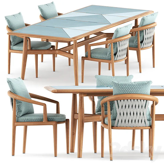 Secret garden chair and Table by Poltrona Frau 3DSMAX Model