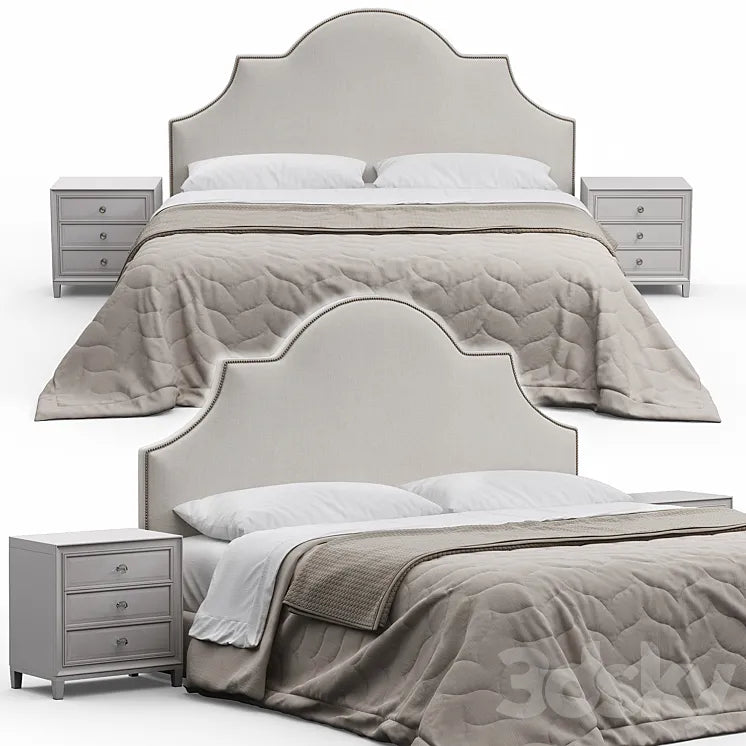 Sedgefield King Upholstered Bed 3DSMAX Model