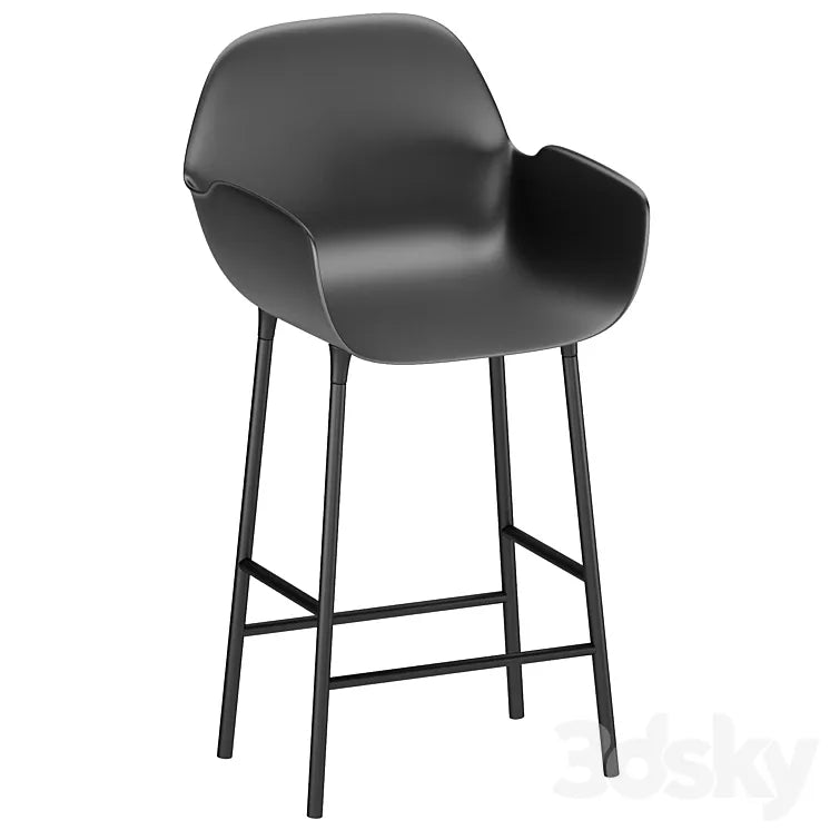 Semi-bar armchair Form black 3DSMAX Model