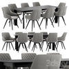 Seoul Dining Chair and Track Table 3DSMAX Model