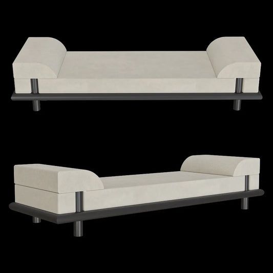 Serax - Daybed coco natural + frame oak stained black Beth 3ds Max