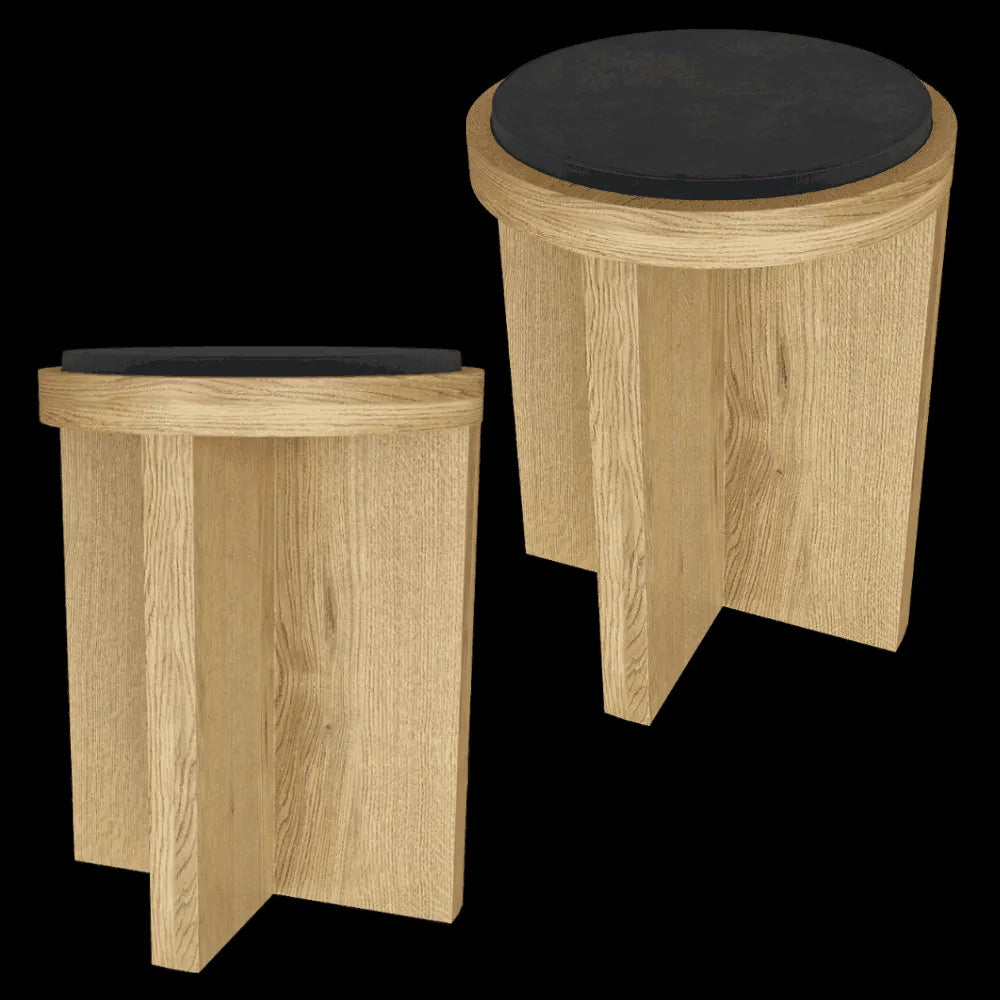 Serax - Stool Natural oak with black cushion Tabu 3ds Max
