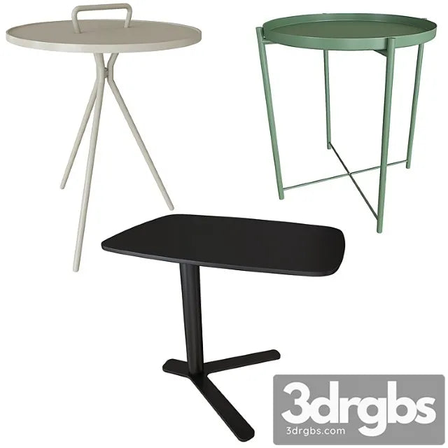 Set coffee table 002. ikea gladom. yo lapalma. jersey 2 3D Model Free