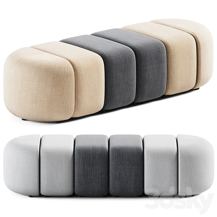 Set Module Pouffes by Bla Station / Pouf 3DSMAX Model