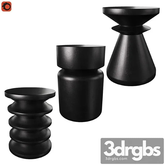 Set Of Coffee Tables Thilde Alban Sujua 3D Model Free