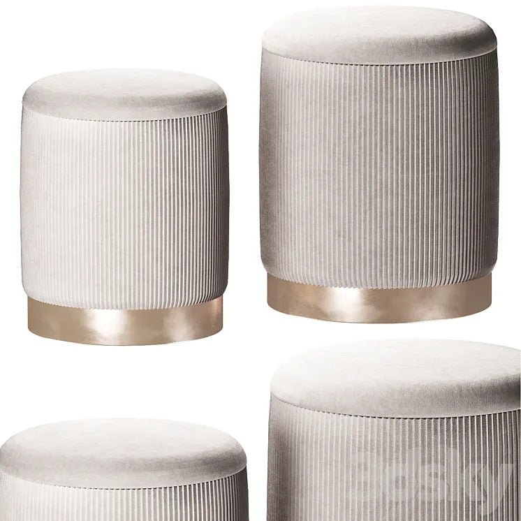 set of ottomans myinterno geneva 3DSMAX Model