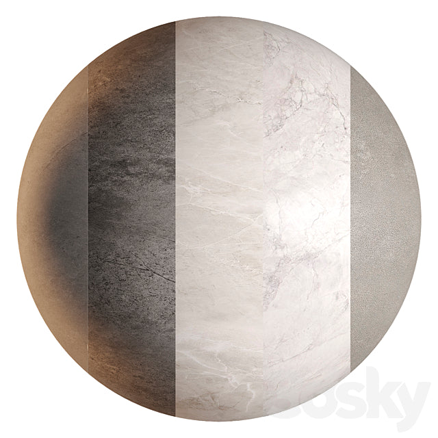 Set of porcelain stoneware textures 3ds Max