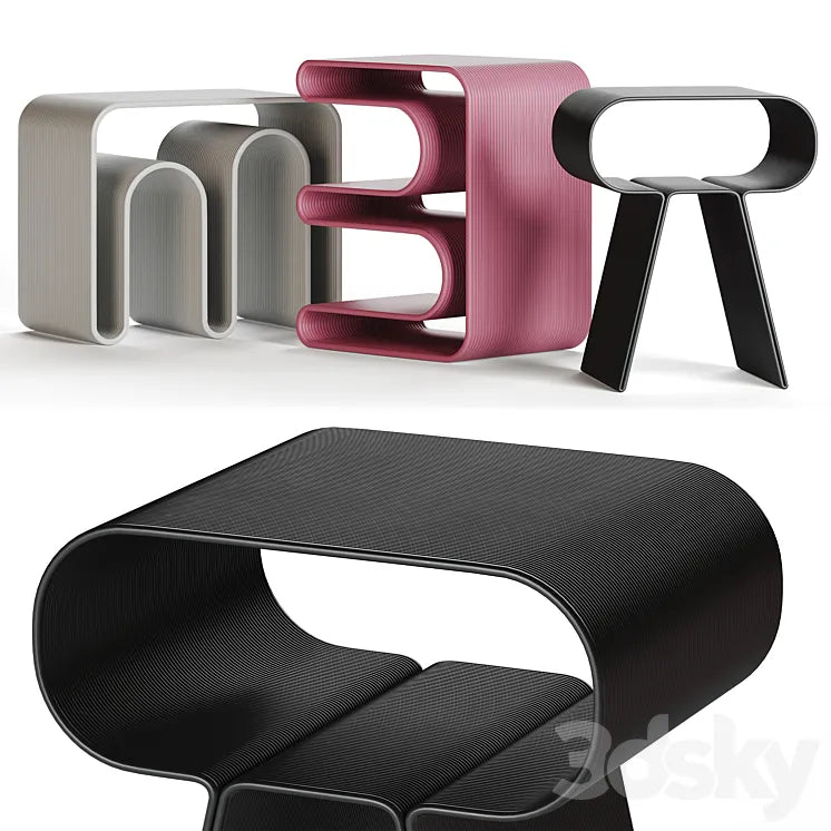Set of tables EBURET 1 3DSMAX Model