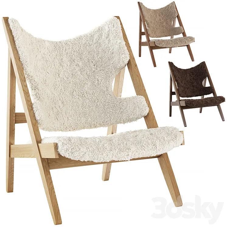 Sheepskin armchair Menu by Ib Kofod-Larsen 3DSMAX Model