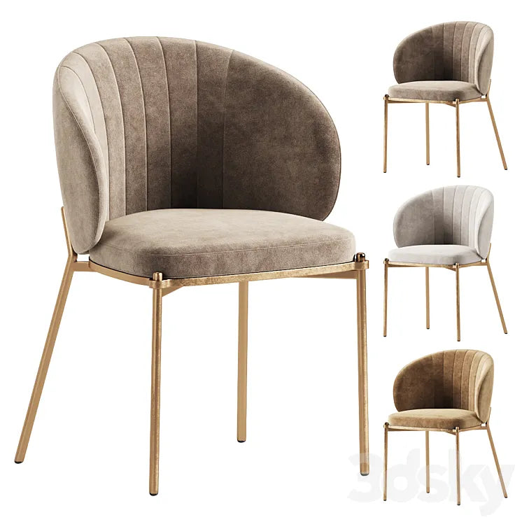 Shell Back Dining Chair 3DSMAX Model