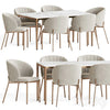 Shell Chair Canto Table Dining Set 3DSMAX Model