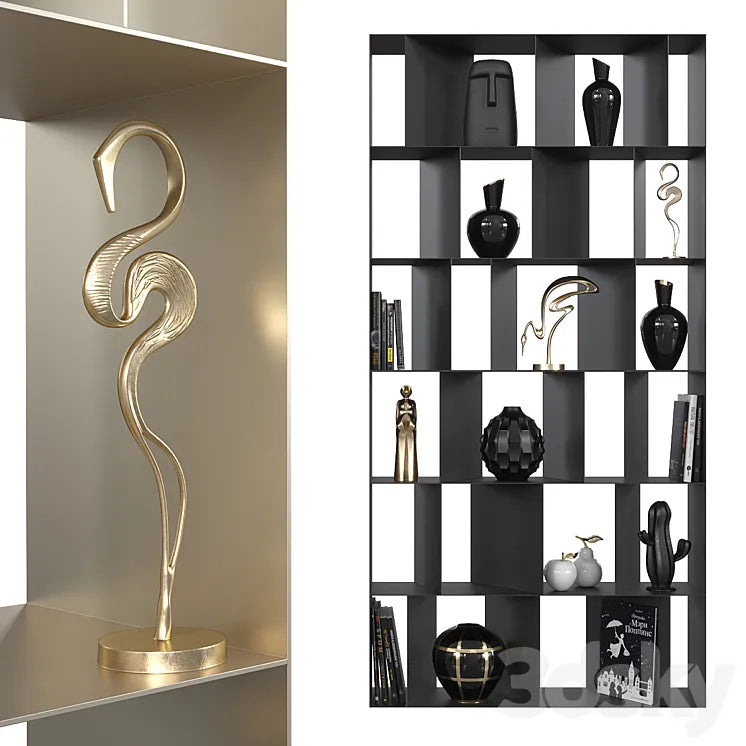 Shelving unit Cattelan italia Nautilus. (2 materials) 3DSMAX Model