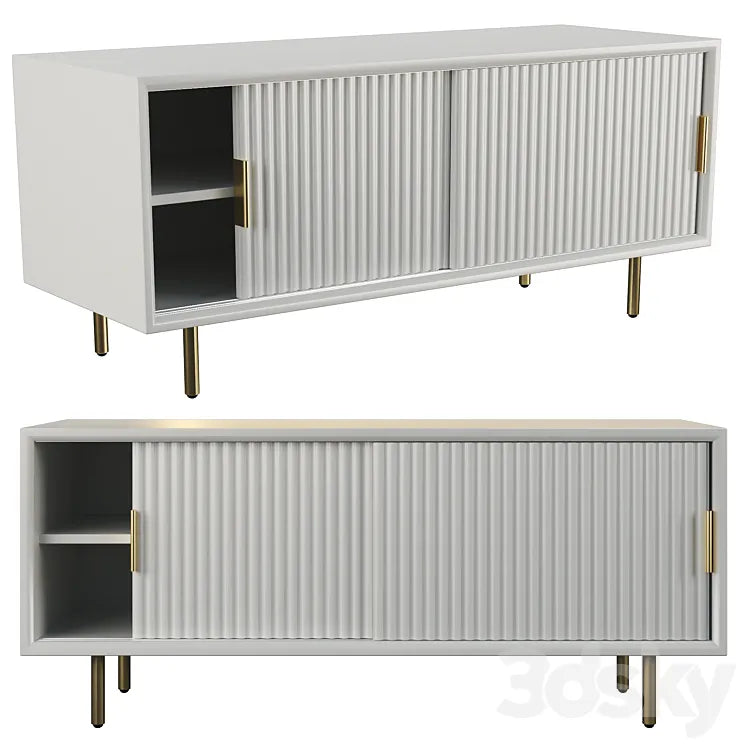 Shoe rack West Elm Quinn Bench 3DSMAX Model