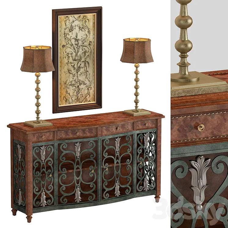 Showcase Console Table 3DSMAX Model