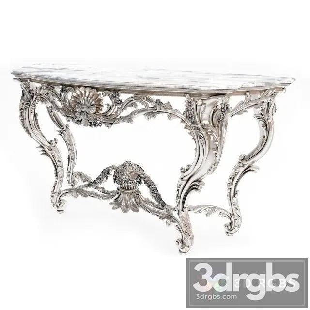 Silver Classic Console 3D Model Free