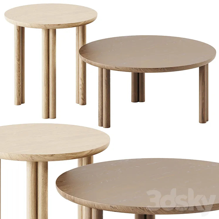Silvestro Wooden Table by True Design 3DSMAX Model